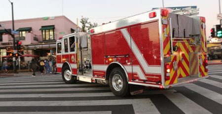 Newark, NJ - Injury Auto Accident Involving Overturned Fire Truck on Lafayette St near Mulberry St