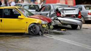 4-Vehicle Crash with Injuries on Pulaski Skwy NB