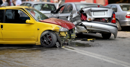 4-Vehicle Crash with Injuries on Pulaski Skwy NB