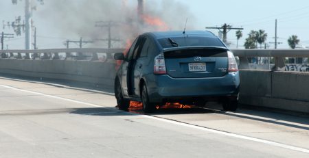 Child Injured in Two-Vehicle Crash with Fire on Oakland St